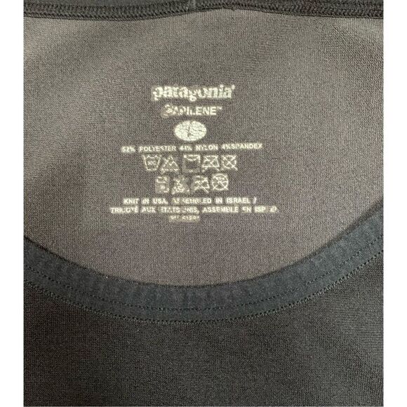 PATAGONIA BLACK SEAMLESS CAPILENE STRETCH TANK TOP youth girls L Women’s XS - Picture 3 of 4